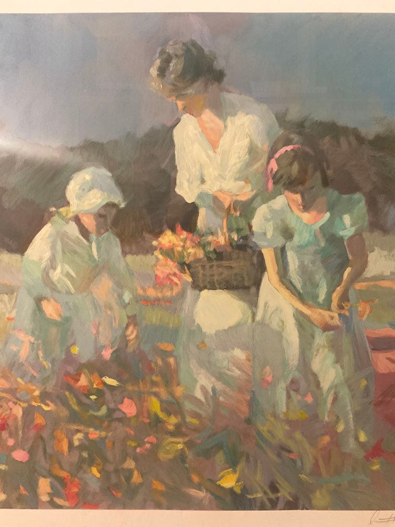 ドン・ハットフィールド「ポピーの丘」シルクスクリーン　直筆サイン・エディション有