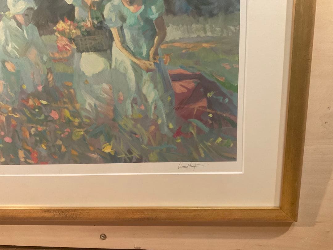 ドン・ハットフィールド「ポピーの丘」シルクスクリーン　直筆サイン・エディション有