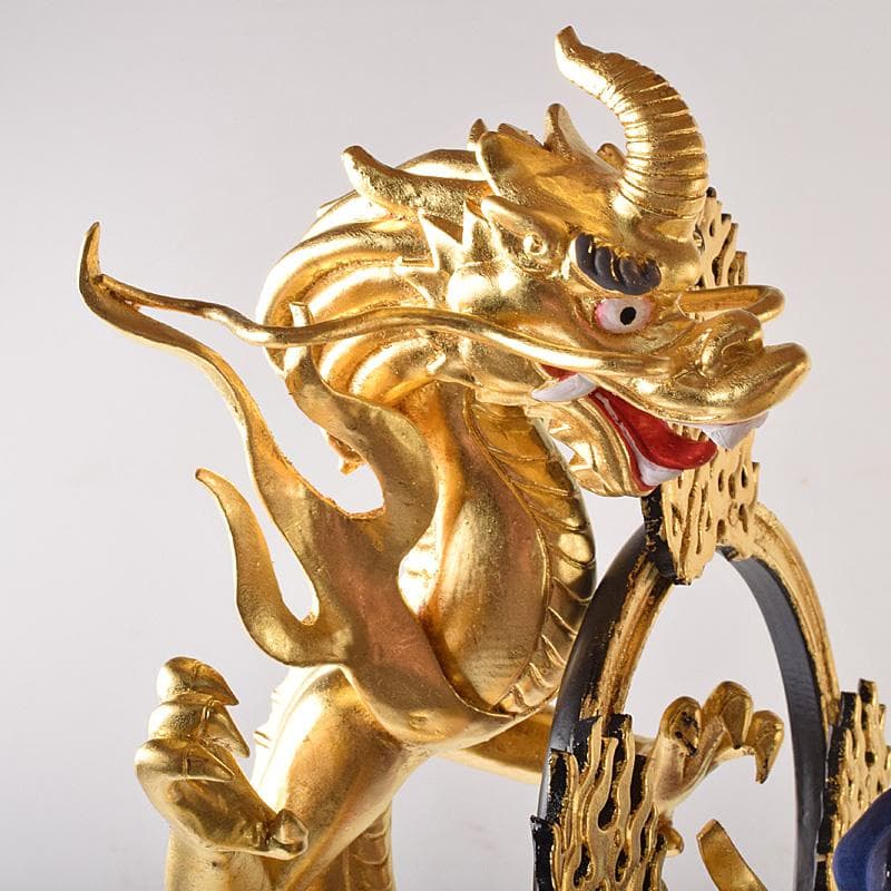 仏教美術　彩色木彫　二十八部衆像　難陀龍王像　歓喜龍王像　仏像　U　R7777B