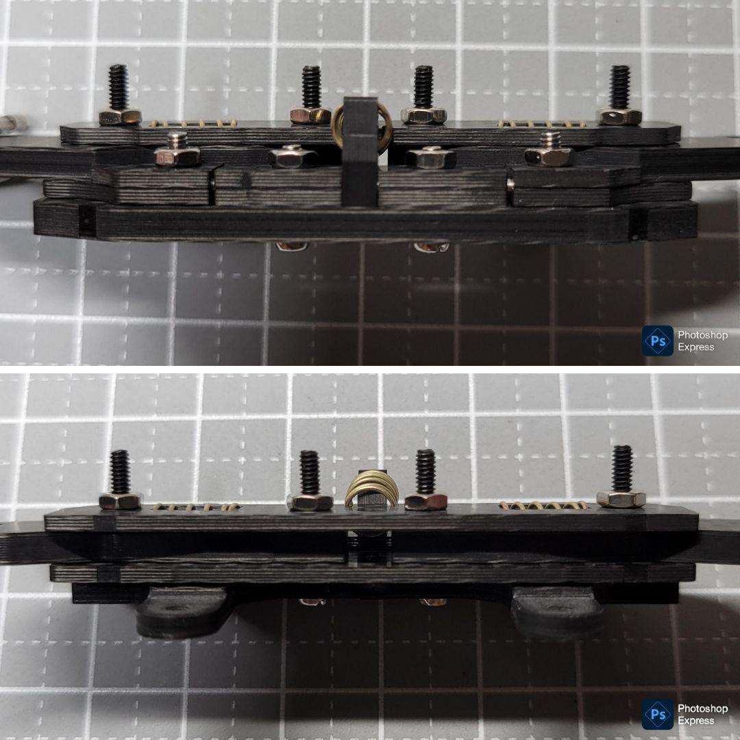 【CNC立体加工】 ヒンジ式フロントAT 左右独立スラダン カーボンパーツセット