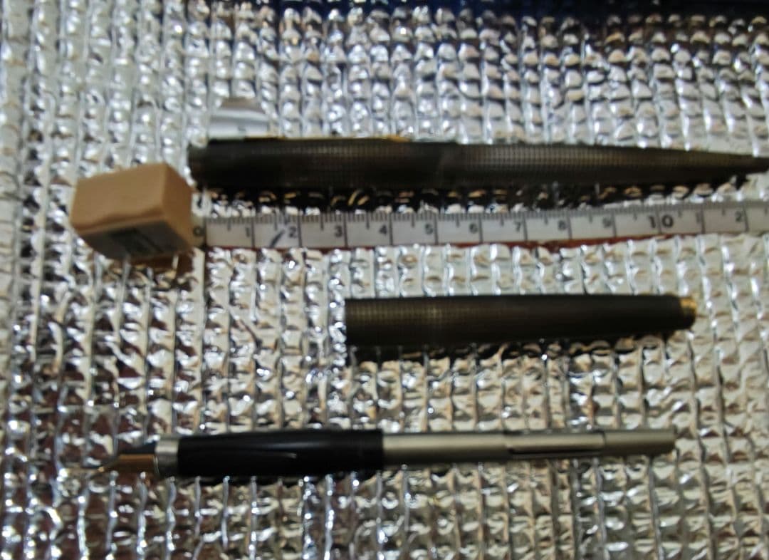 パーカー　シルバー万年筆ボールペンセット　AUST製