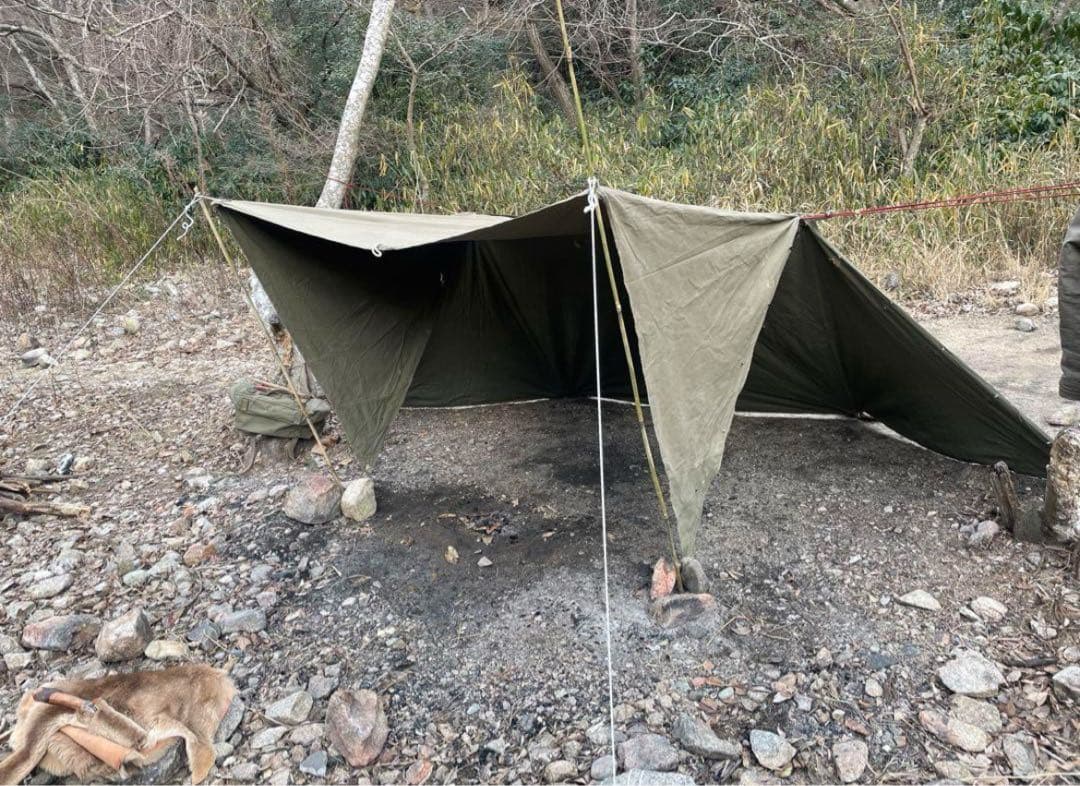 超激レア　40’s US シェルターハーフ　パップテント　軍幕　ビンテージ