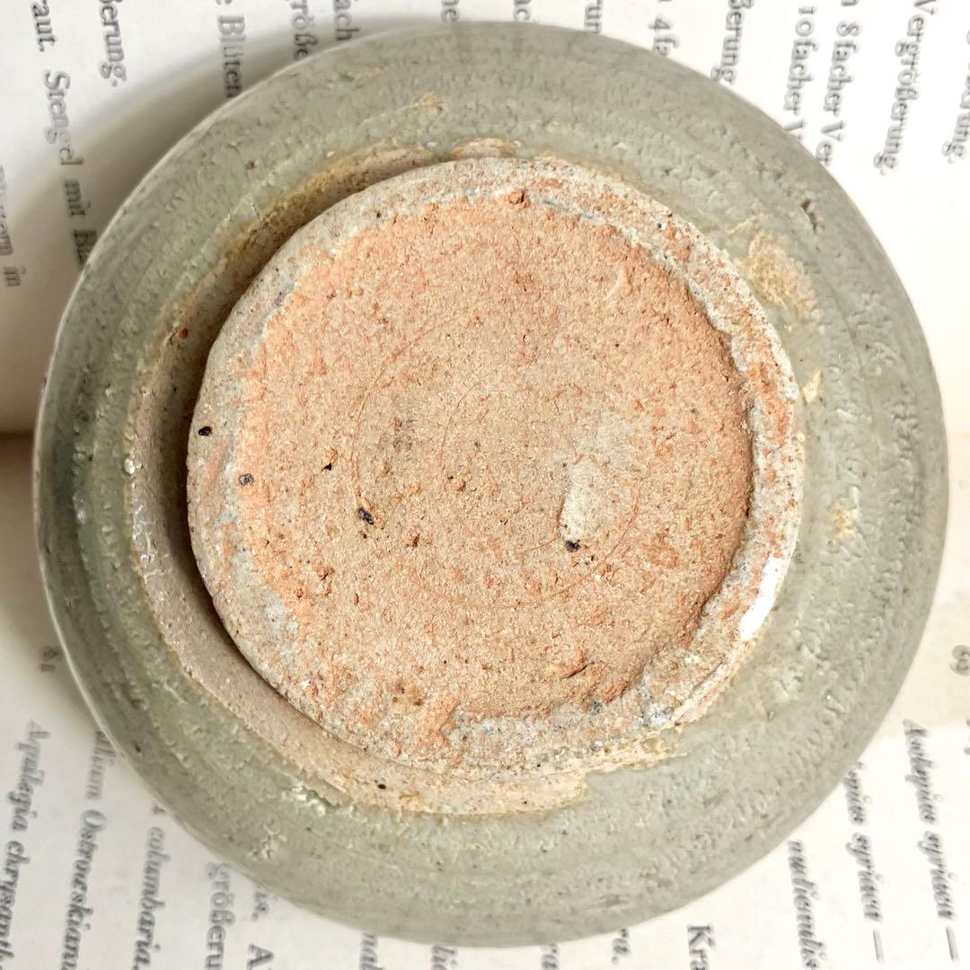 李朝 白磁 塩笥 壺 骨董 民藝 ベージュグレーII