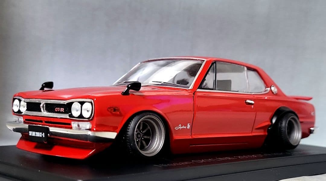 1/24　スカイライン改　ハコスカ2Dr　GT-R　ワタナベ　ホイール　深リム