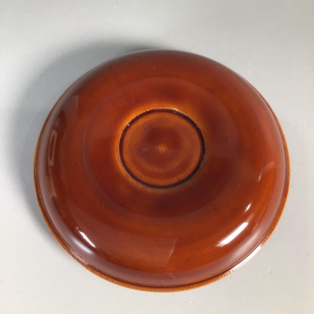 Ｎ７９　香合　『塗師　聡春作』『飛騨春慶塗』『高台寺蒔絵』『丸香合』　共箱