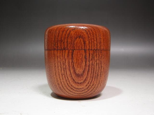 ★駒沢利斎　木地中棗　裏千家十四代淡々斎の花押がございます★x296