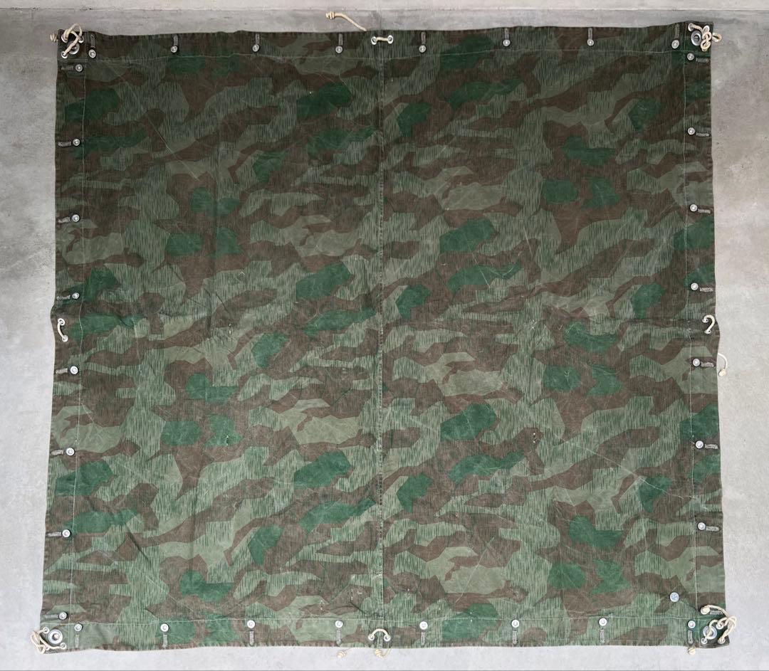 ②1942年製 スイス軍幕 スプリンターカモ ツェルトバーン ミリタリー テント