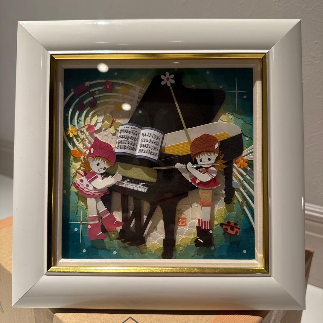 音楽テーマ ペーパーアート フレーム付き【値下げ可能】