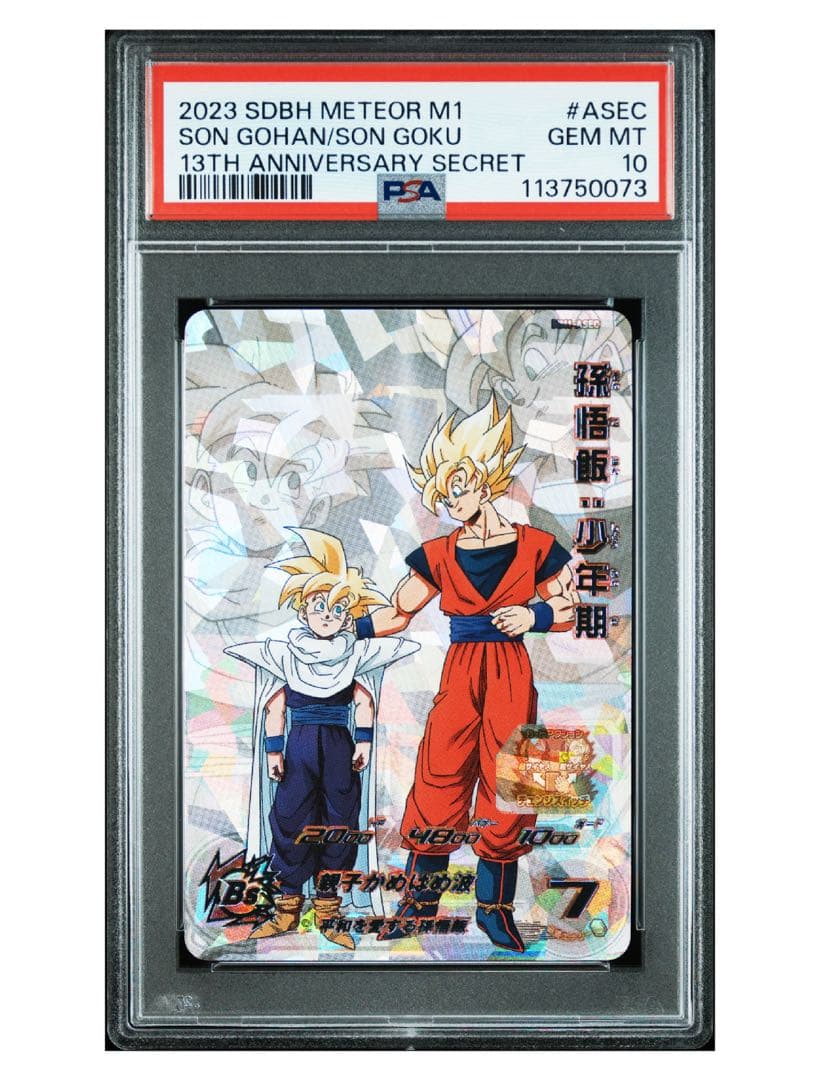 psa10 ドラゴンボールSDBH 孫悟空 孫悟飯 ヒーローズ少年期
