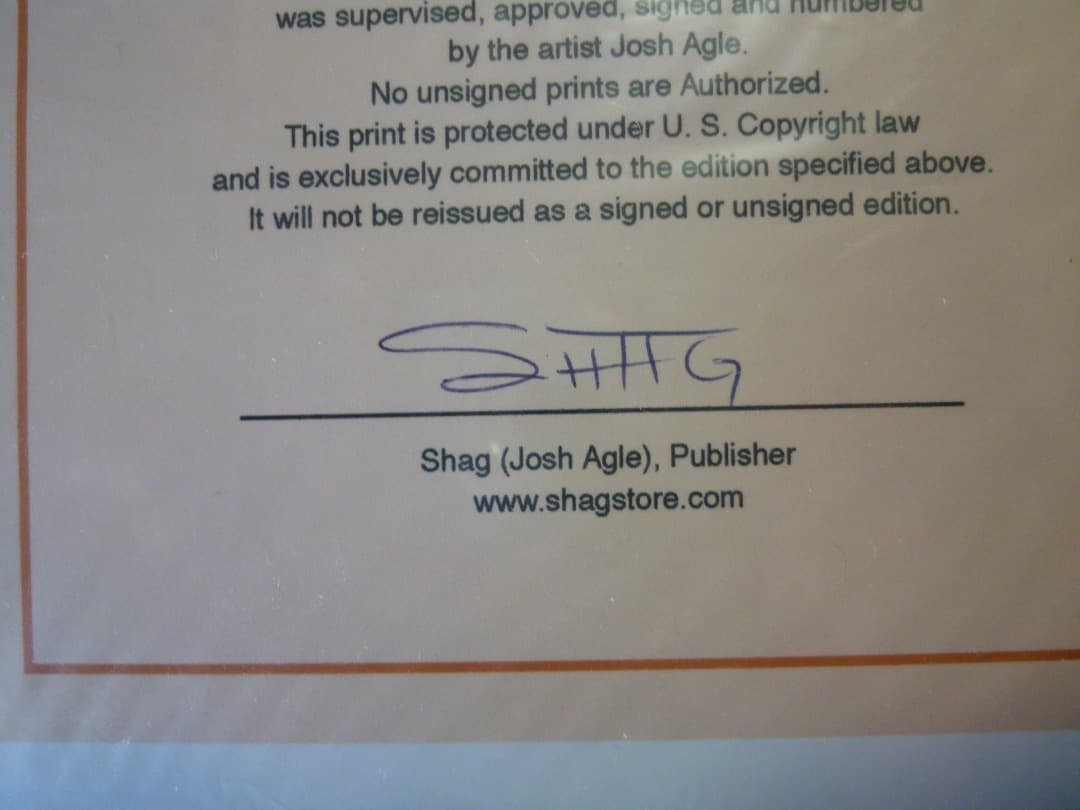 Shag シャグ シルクスクリーン　Riviera Retreat　サイン入り