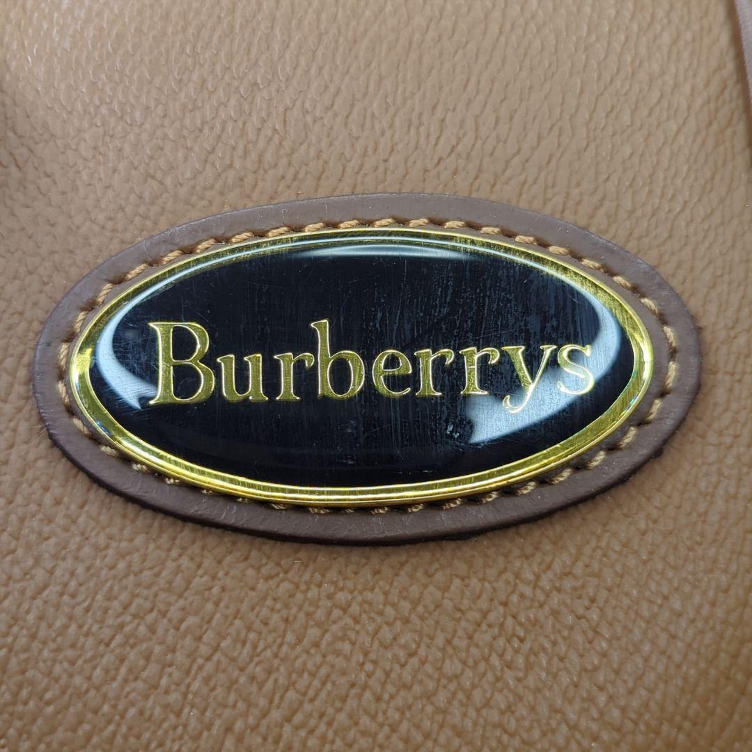 美品✨バーバリー シューズバッグ レザー ブラウン ノバチェック ゴルフ