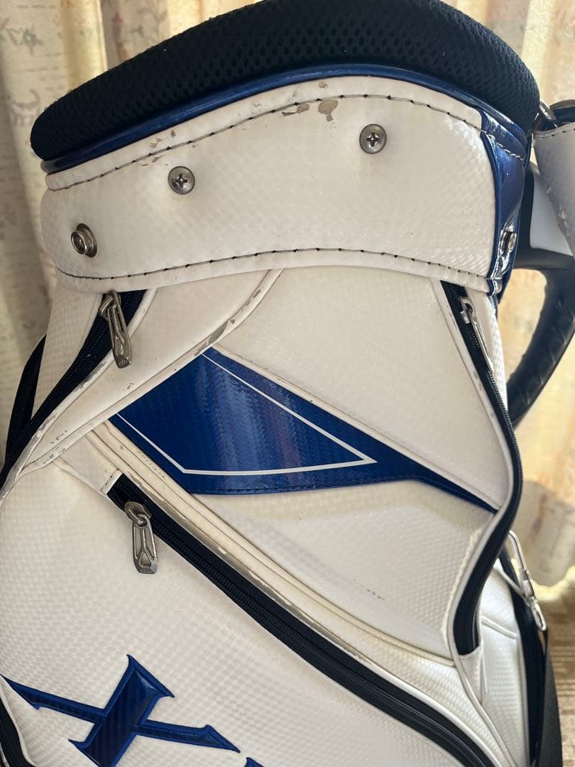 XXIO キャディバッグ ホワイト/ブルー