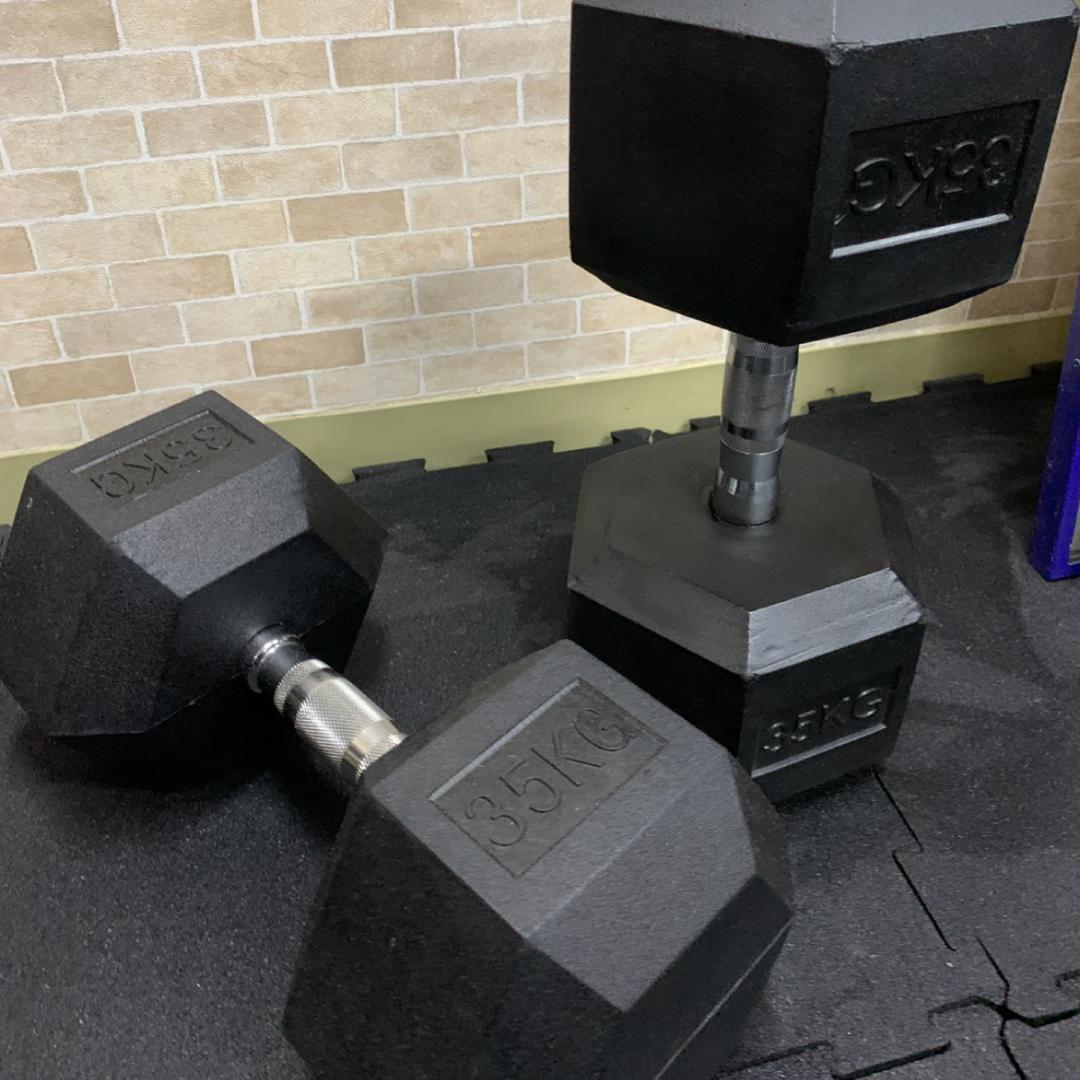ラバー ヘックス ダンベル 42.5kg × 2個 セット
