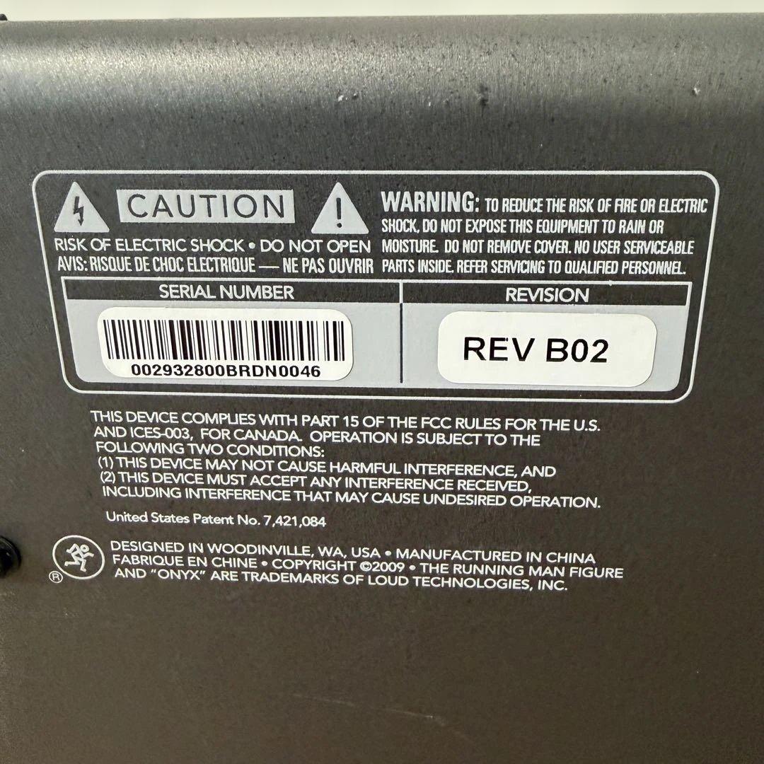 【極美品】MACKIE アナログミキサー ONYX 820i