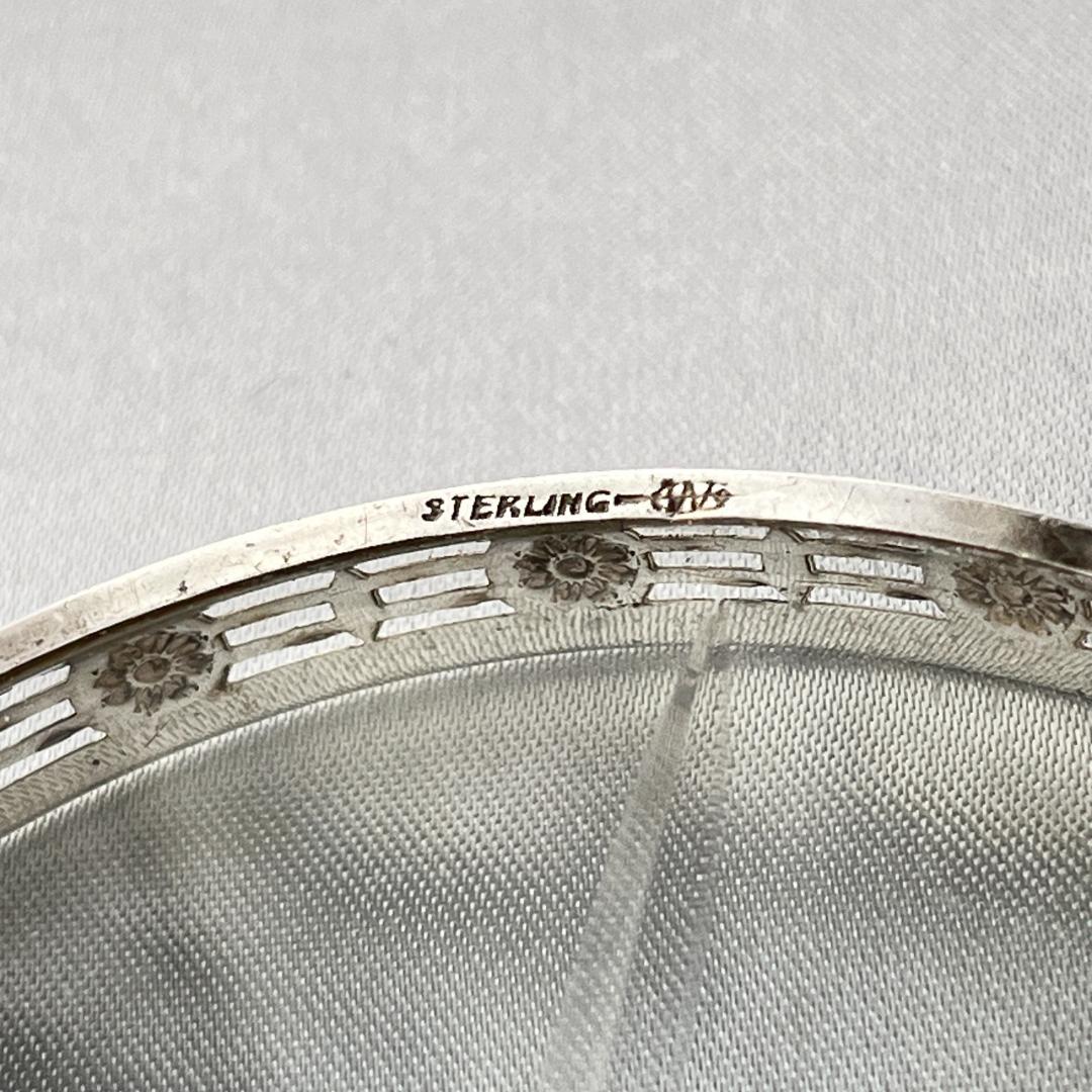 【WEBSTER】 フローラルのコースター 6枚【純銀/ガラス】 スターリング