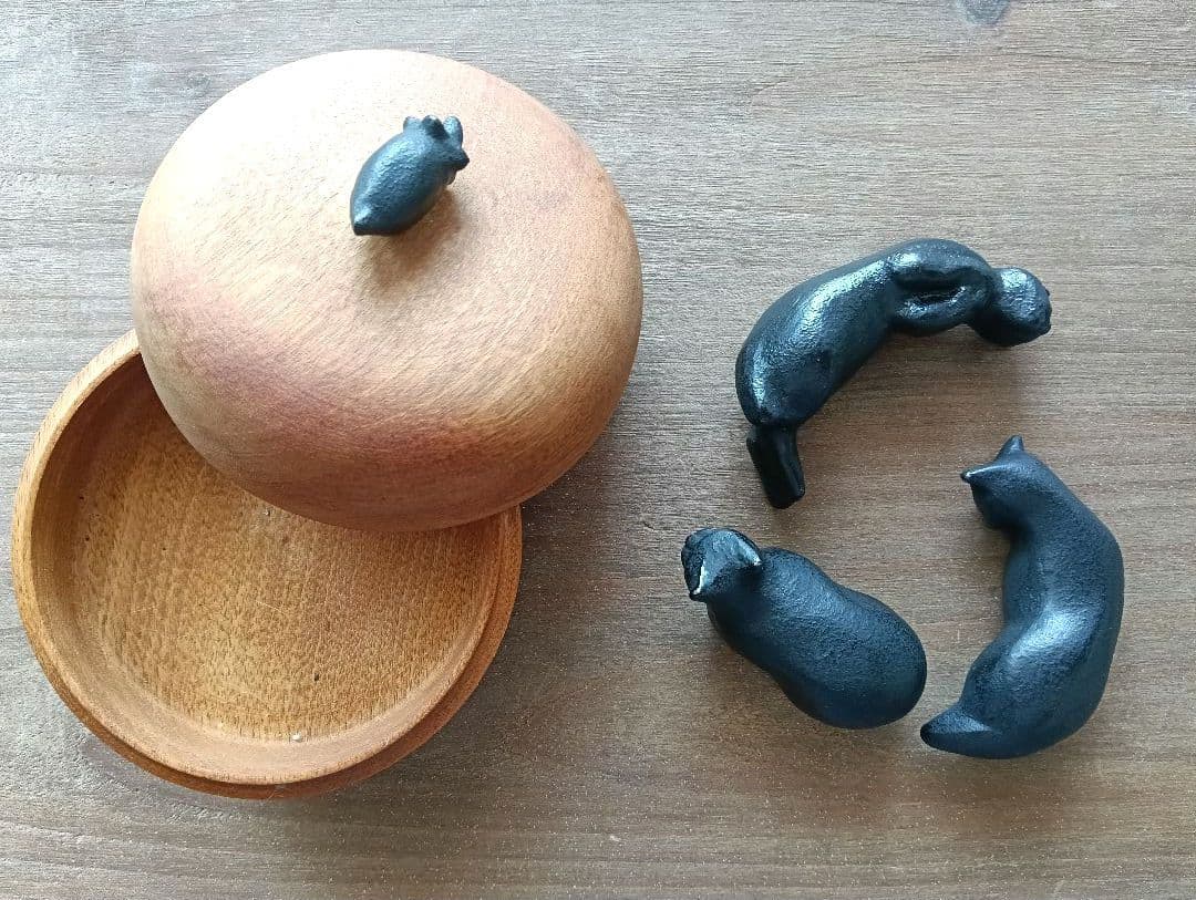 MIKIMOTO 猫の文鎮 「以猫伝心」 南部鉄器