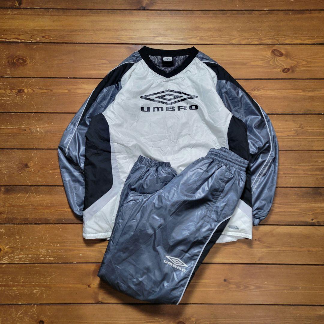 秘*ァ様 90s オールド アンブロ プルオーバー 中綿 ジャージ 上下 セット