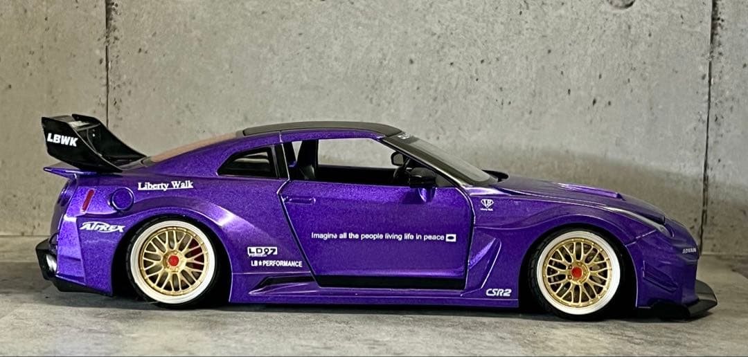 1/24 スカイライン 35GT-R カスタムLBWK仕様 ガレージ ジオラマ
