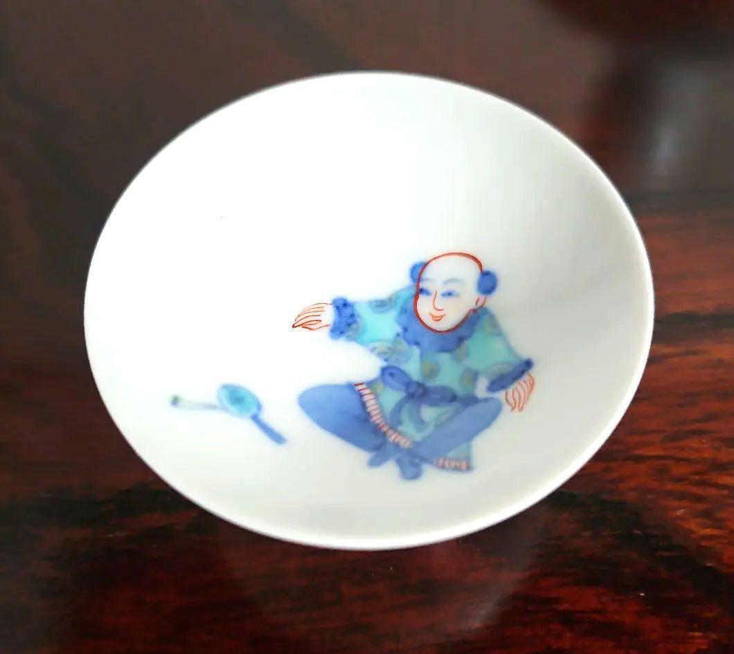 鍋島御庭焼　市川光春　『唐子酒器』　未使用 共箱付き