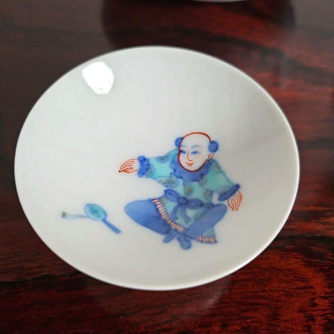 鍋島御庭焼　市川光春　『唐子酒器』　未使用 共箱付き