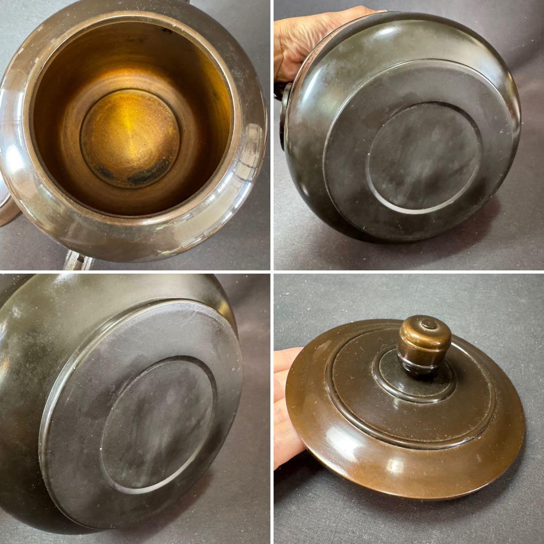 G21 送料無料　唐銅皆具　建水　尺立　水指　茶道具　蓋置 共箱　在銘