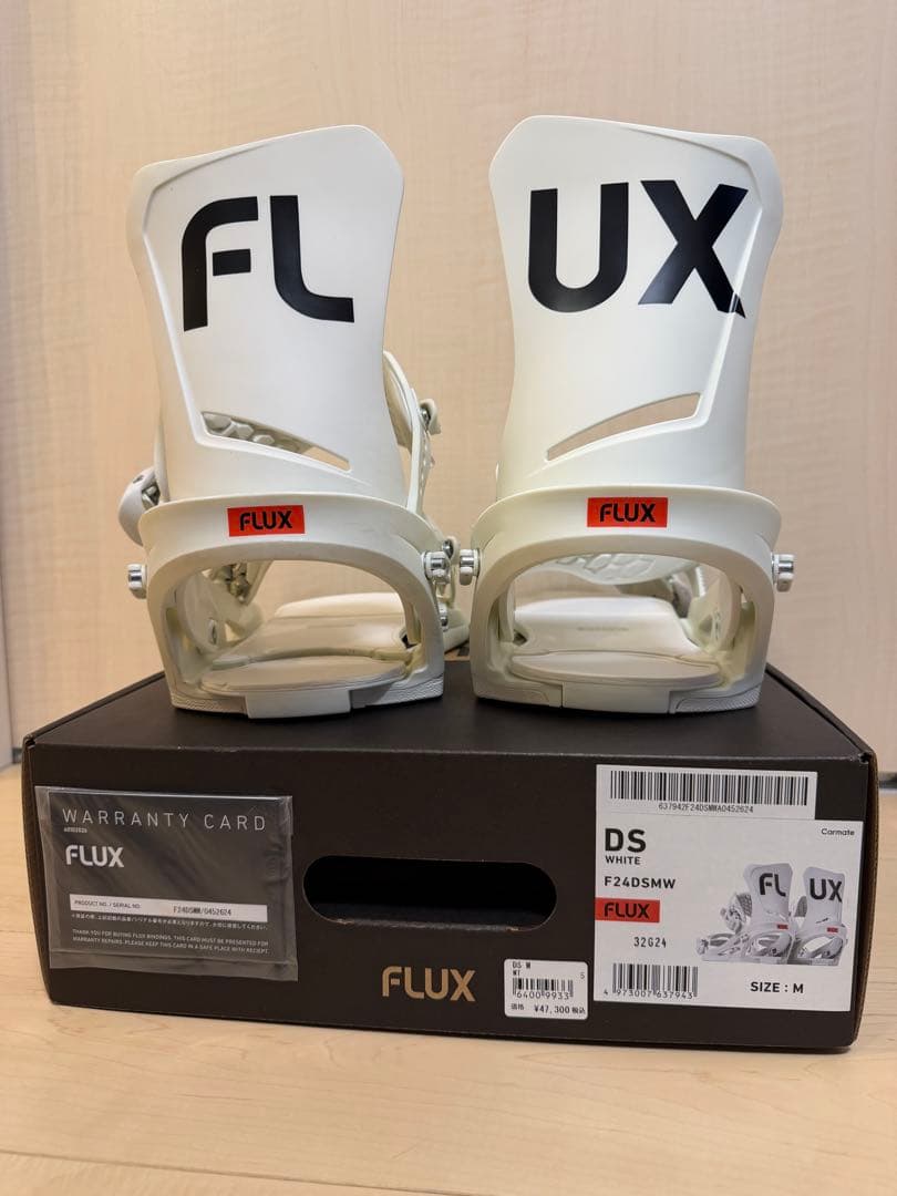 良品　フラックス　DS Mサイズ　ホワイト　メンズ　スノーボードバインディング
