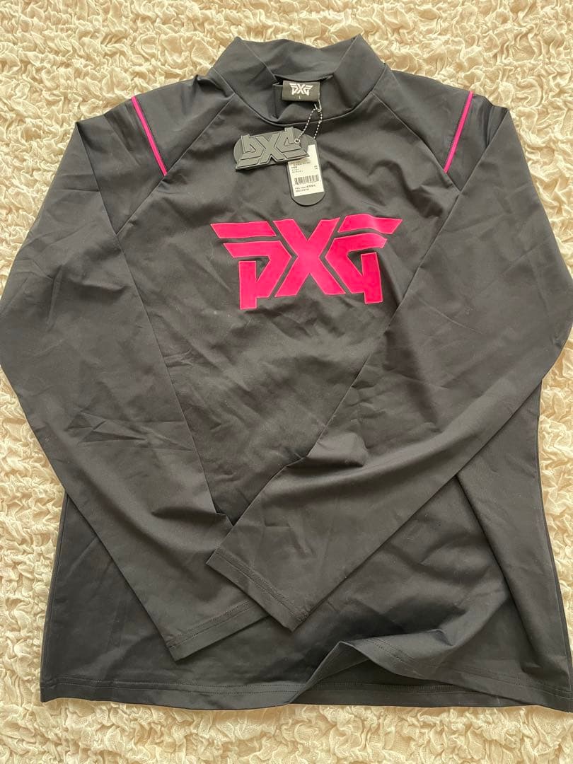 PXG レディース 長袖ハイネックシャツ ブラック/ピンク 新品Ｌサイズ