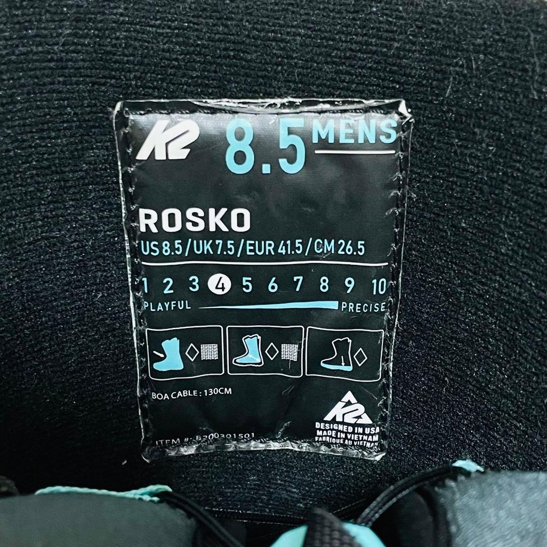 K2 ROSKO ロスコ スノーボードブーツ BOA ボア メンズ ダイヤル