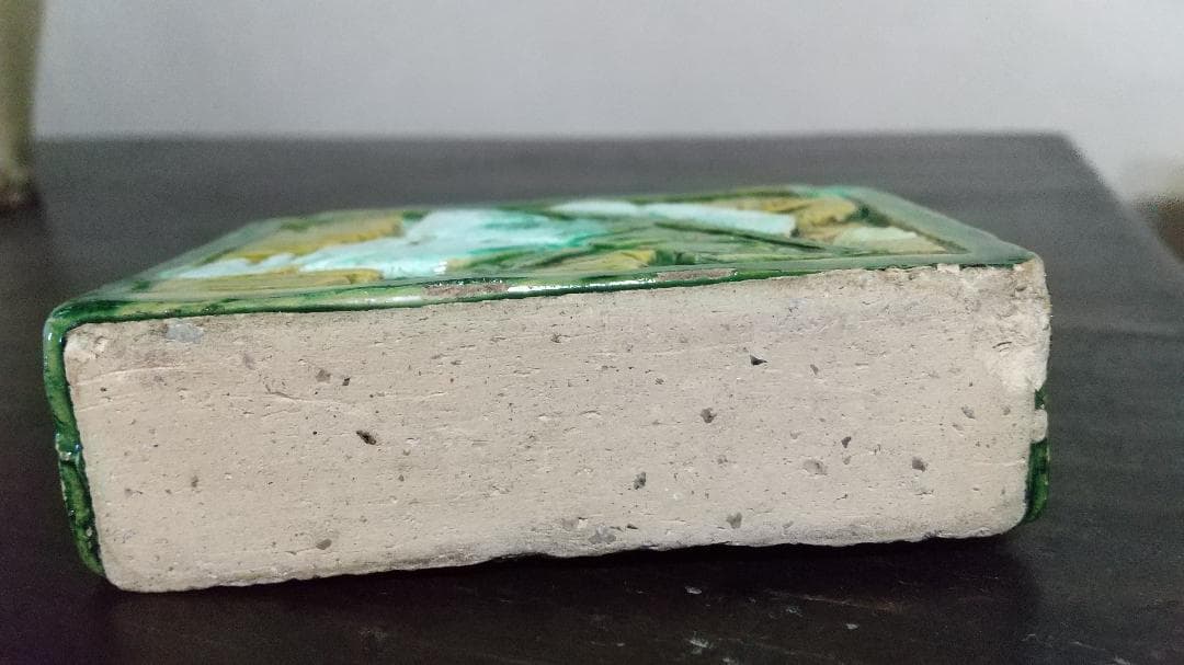 交趾釉　三彩　筆立・筆架　中国　文房　骨董