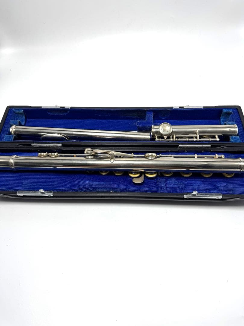 や*ん様 銀製 フルート本体 青色ケース付き