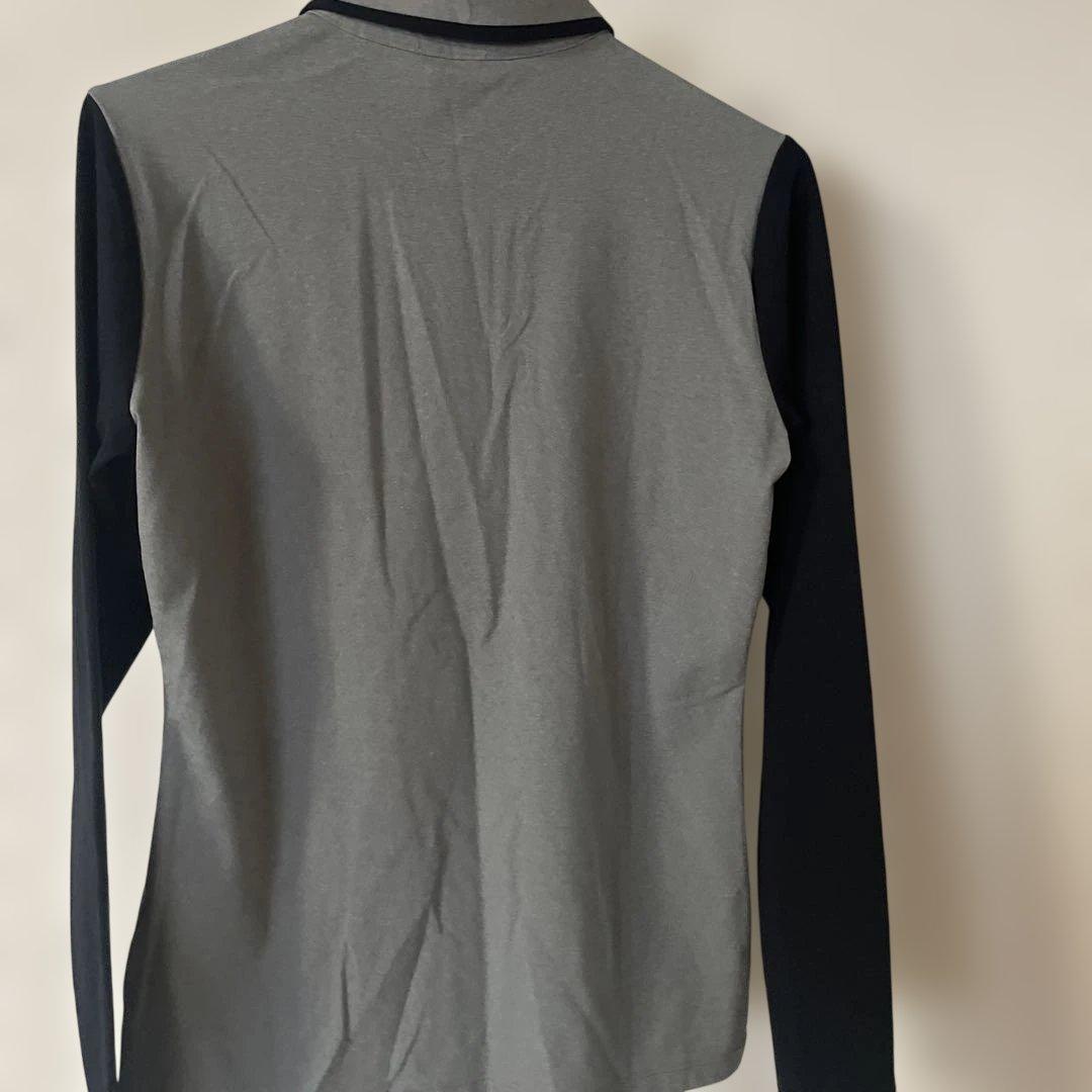 新品 DESCENTEゴルフ　プライマフレックス天竺裏起毛切り替えシャツ　M