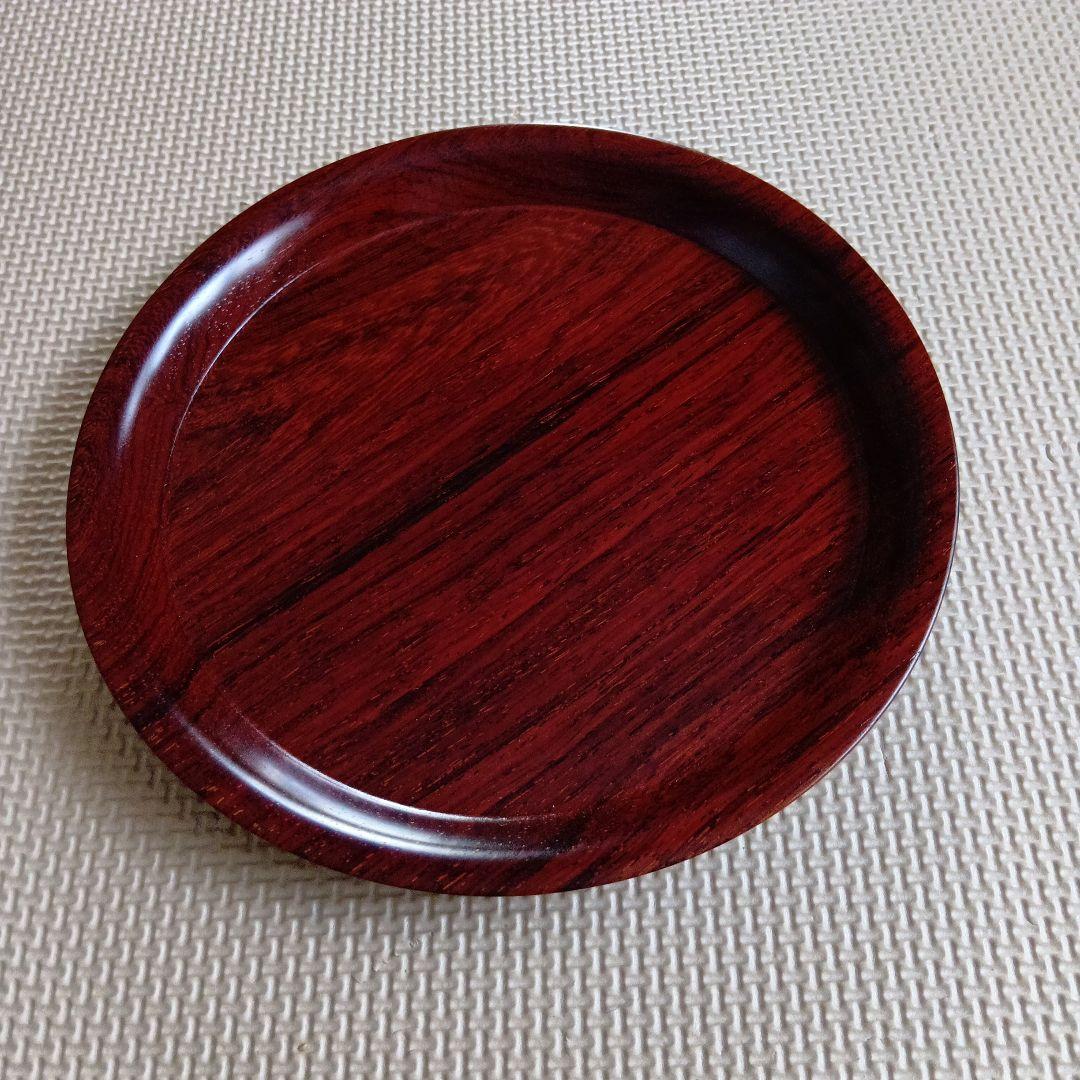 新品未使用品　漆　本うるし　紫壇　おぼん　GENUINE LACQUER