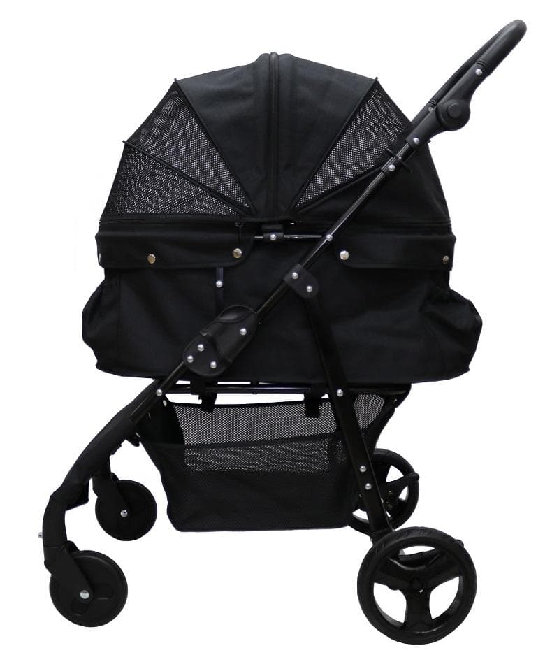 耐荷重30kg！ココハート ４輪ペットカート/甘えん坊バギーBIG ブラック