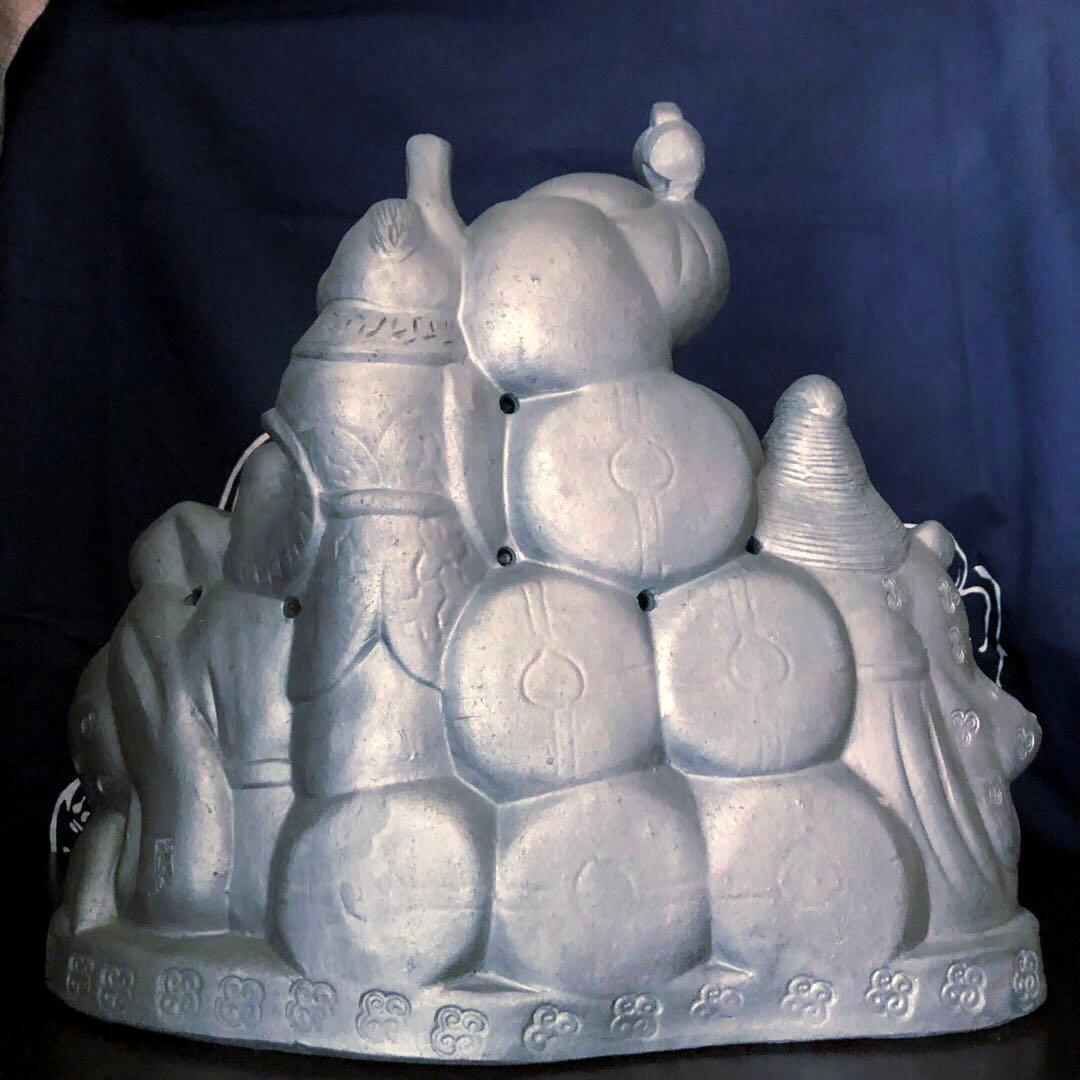 【特注品・三州瓦】第二代鬼金 鬼師 神谷直之 作　いぶし銀 七福神【一点もの】