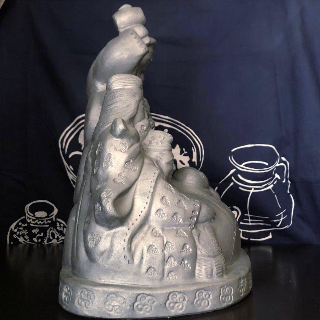 【特注品・三州瓦】第二代鬼金 鬼師 神谷直之 作　いぶし銀 七福神【一点もの】