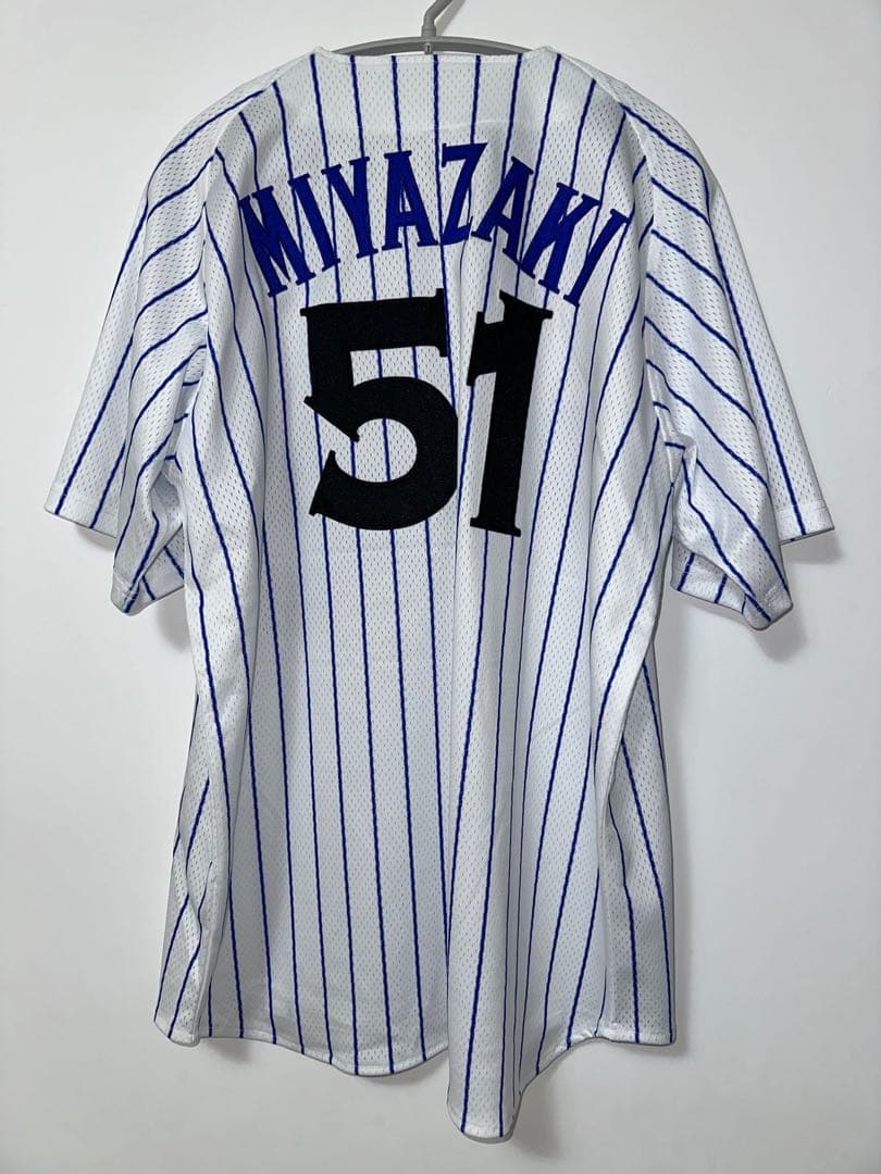 復刻横浜DeNAベイスターズユニフォーム　サイズＬ 豪華刺繍　宮﨑 敏