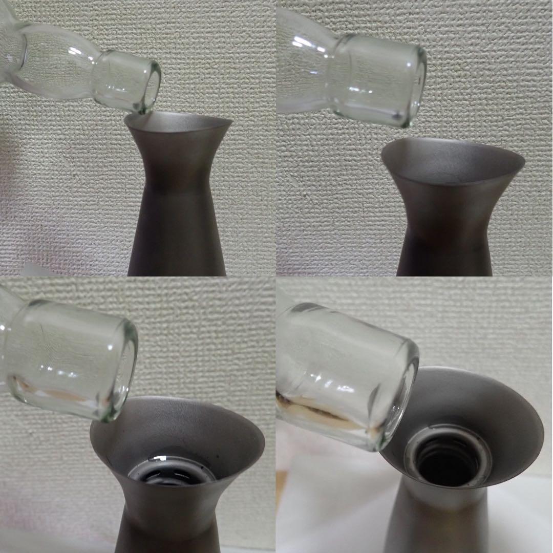 チタンとっくりtitanium 徳利　酒筒　熱燗　チタンおちょこ2➕ケース付き