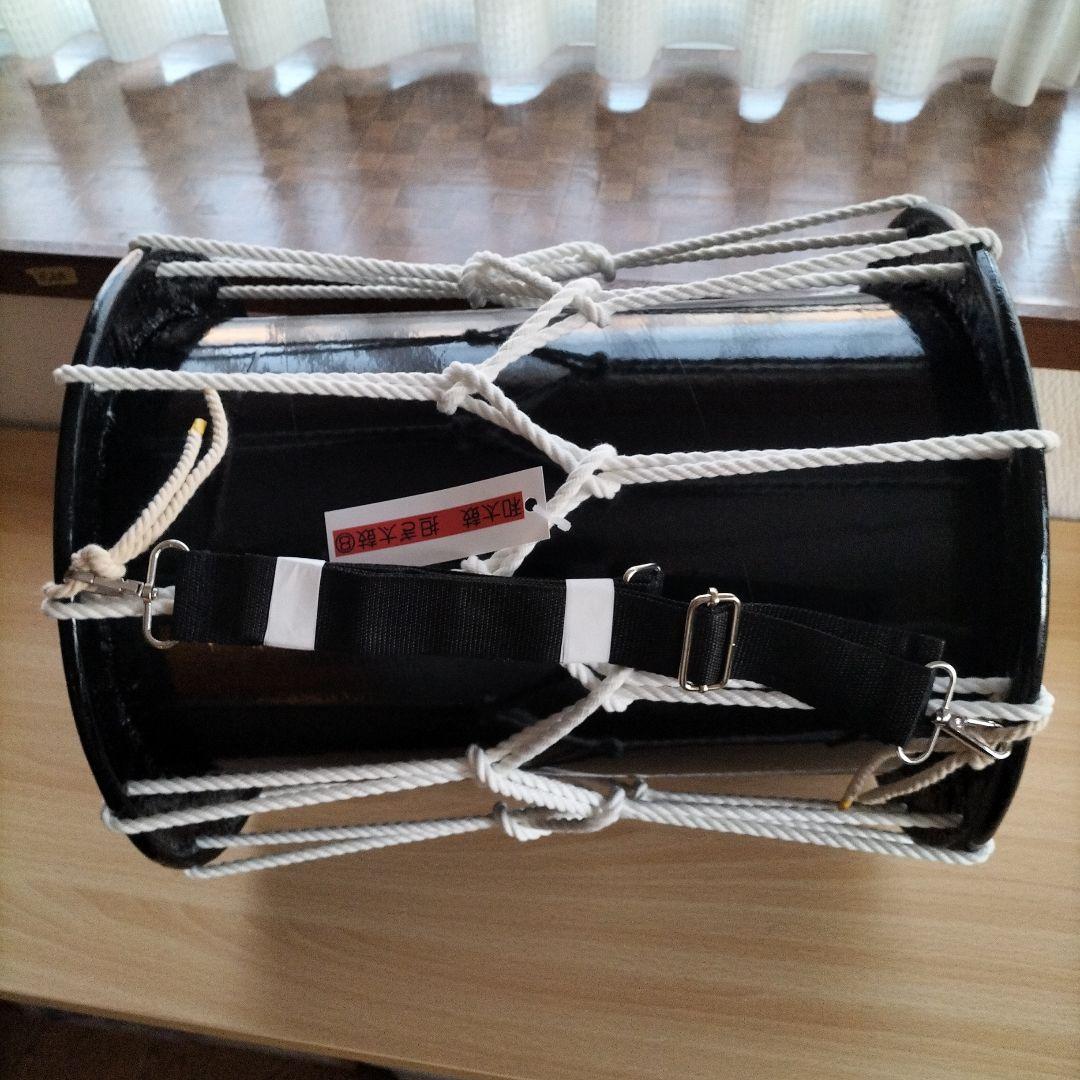 「なお様ご依頼商品」担ぎ太鼓　締太鼓　和太鼓 　天然皮革　ストラップ付中古品⑧