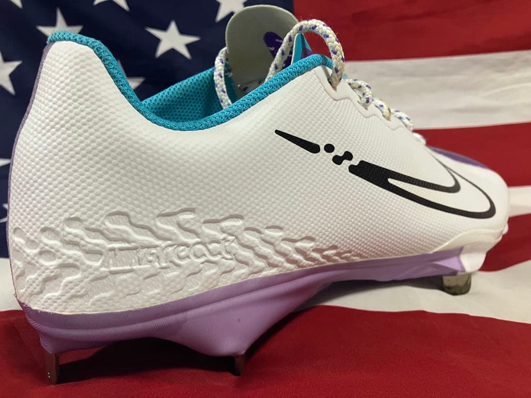 【日本未発売】NIKE ナイキ　野球 スパイク　27cm パープル　ホワイト