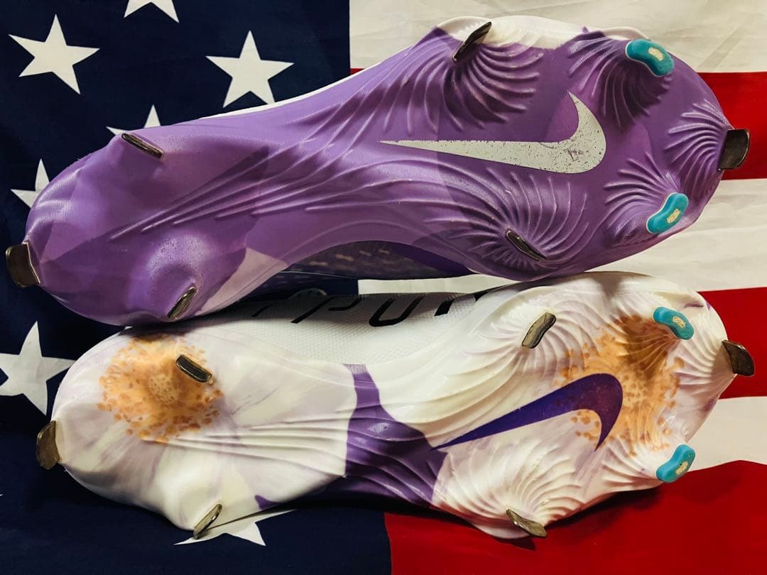 【日本未発売】NIKE ナイキ　野球 スパイク　27cm パープル　ホワイト