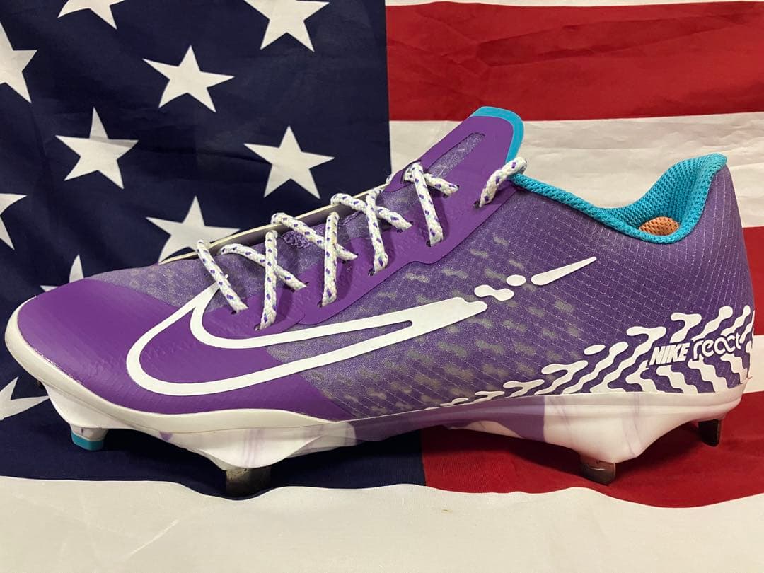 【日本未発売】NIKE ナイキ　野球 スパイク　27cm パープル　ホワイト