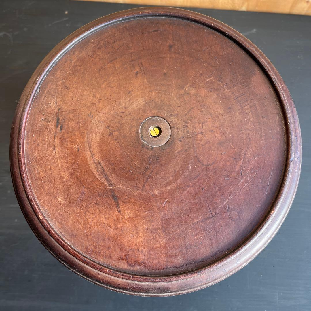 回転台 アンティーク コンポート 木製 扇風機台 オブジェ ケーキスタンド