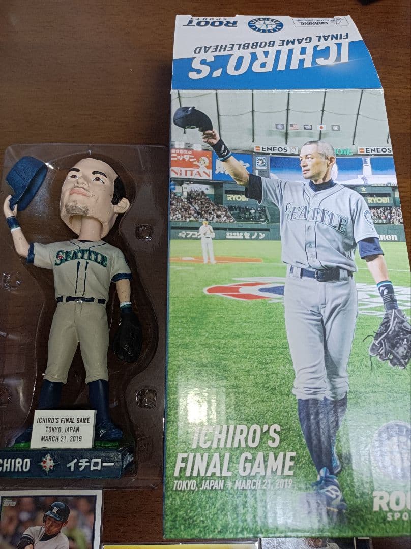イチローさん、引退記念で配布されたボブルヘッド人形!