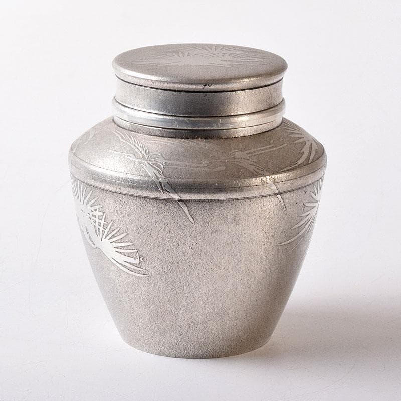 TM 　さつま岩切　正錫　松鶴文　茶壷　茶心壷　約350g　C　7729