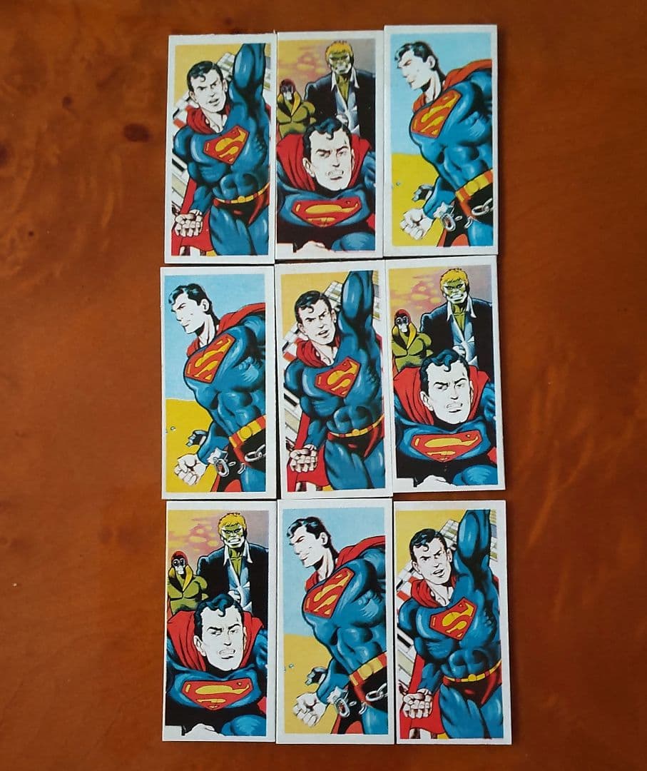 【アメリカンヒーロー】こいでの絶版スーパーマンかるた&めんこセット 昭和めんこ