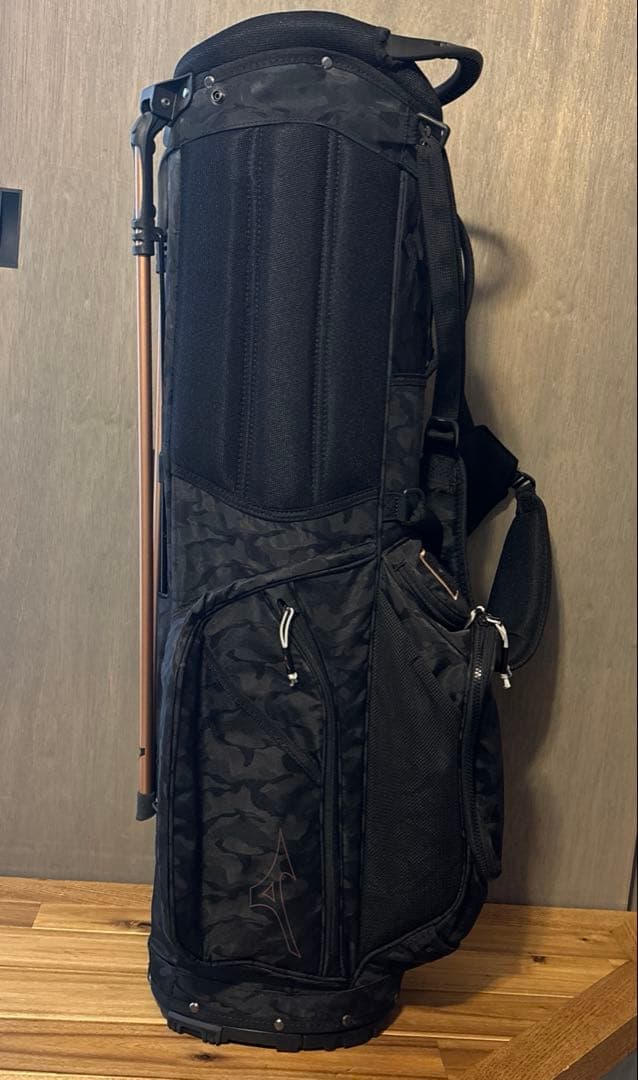 ミズノ　キャディバッグ　スタンド式　黒迷彩柄