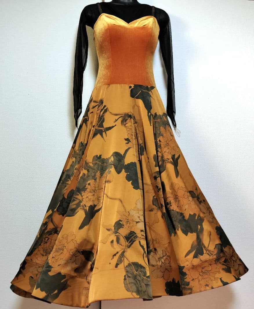 社交ダンス♡ジャンティ　モダン　スタンダードワンピースドレス