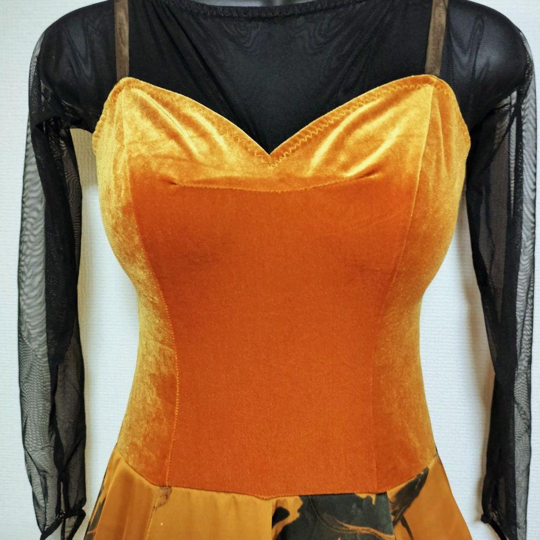 社交ダンス♡ジャンティ　モダン　スタンダードワンピースドレス