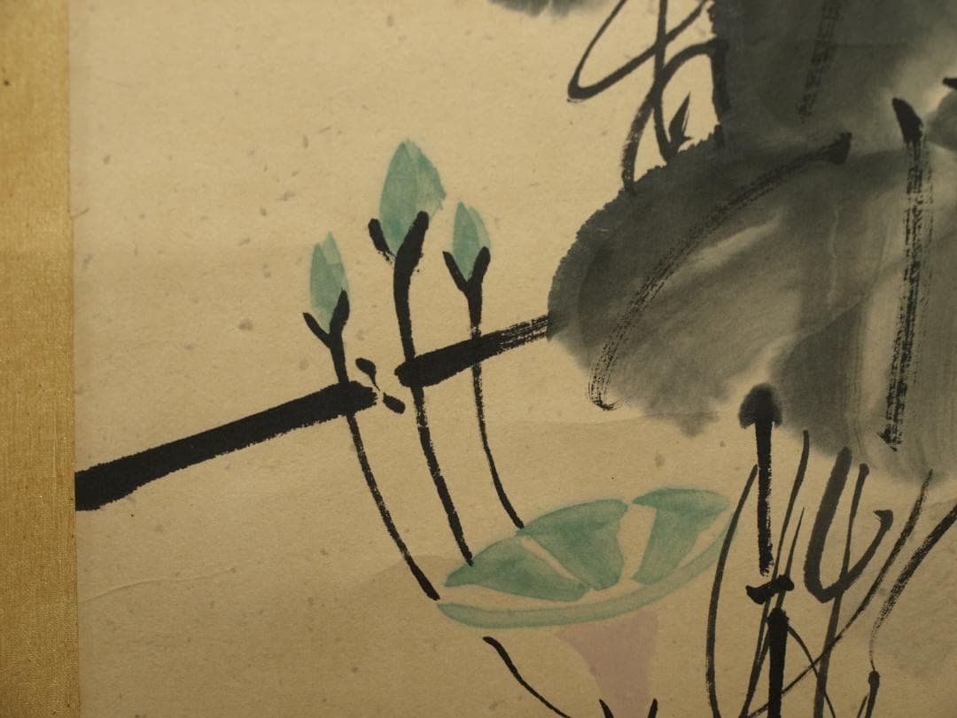 中国美术品 肉筆掛け軸　近時代山水図　激安骨董品 BD158A10-2