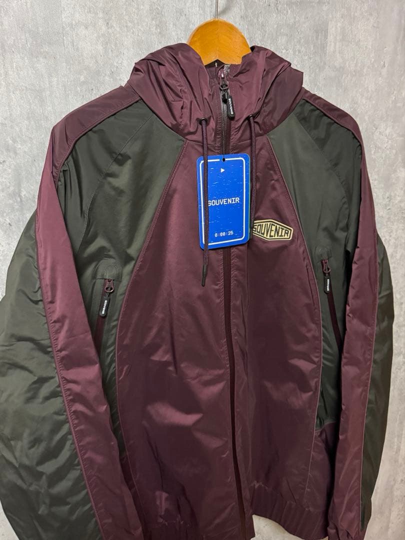 【新品未使用】SOUVENIR スーベニア フード付きジャケット バーガンディ